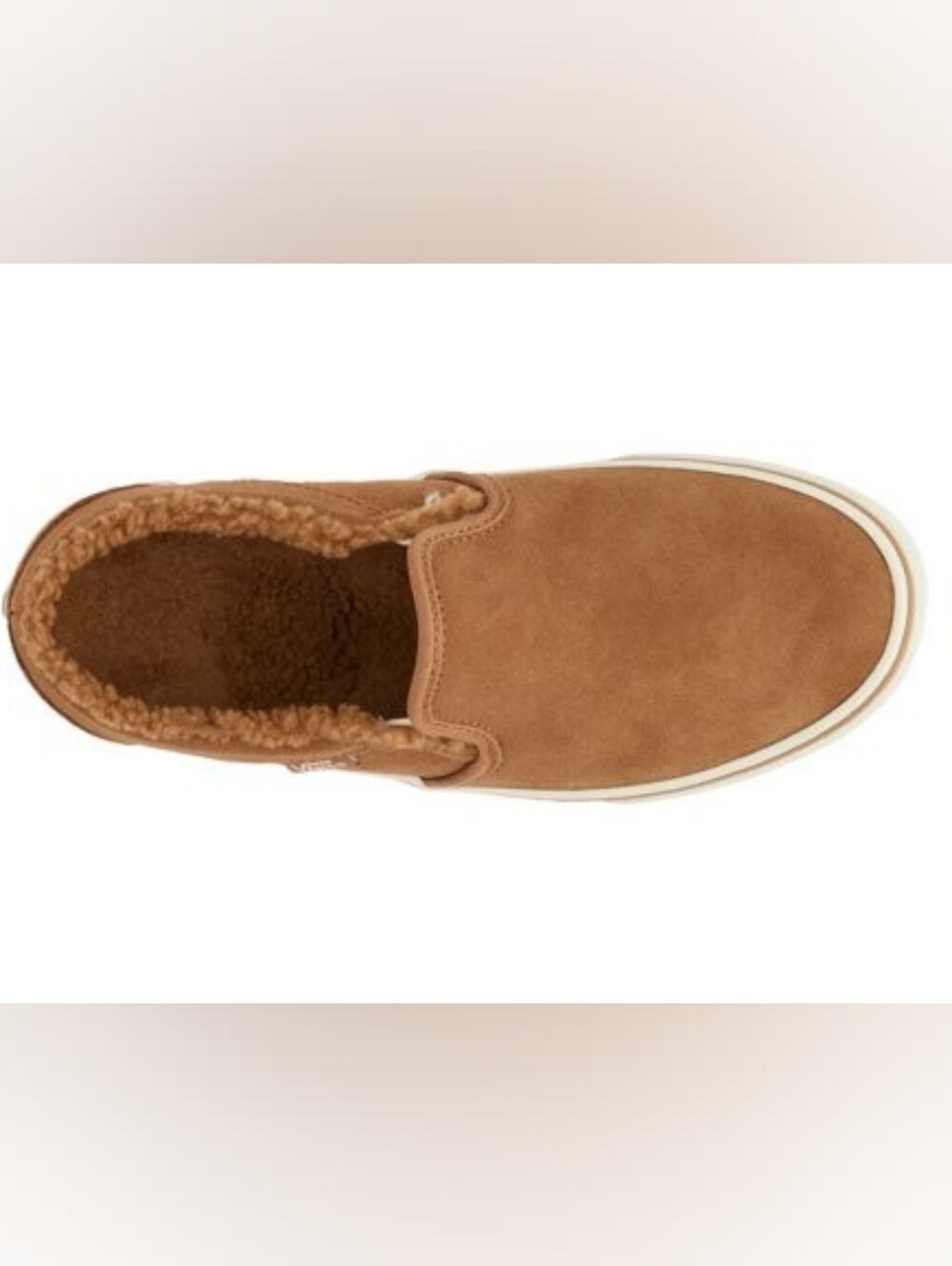 Vans Classic Slip-On Sherpa Lined Suede in Chestnut Brown - Picture 7 of 15